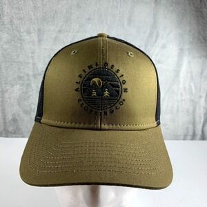 Alpine Design Circle‎ Patch Trucker Hat Men's One Size Olive Mesh Snapback Cap